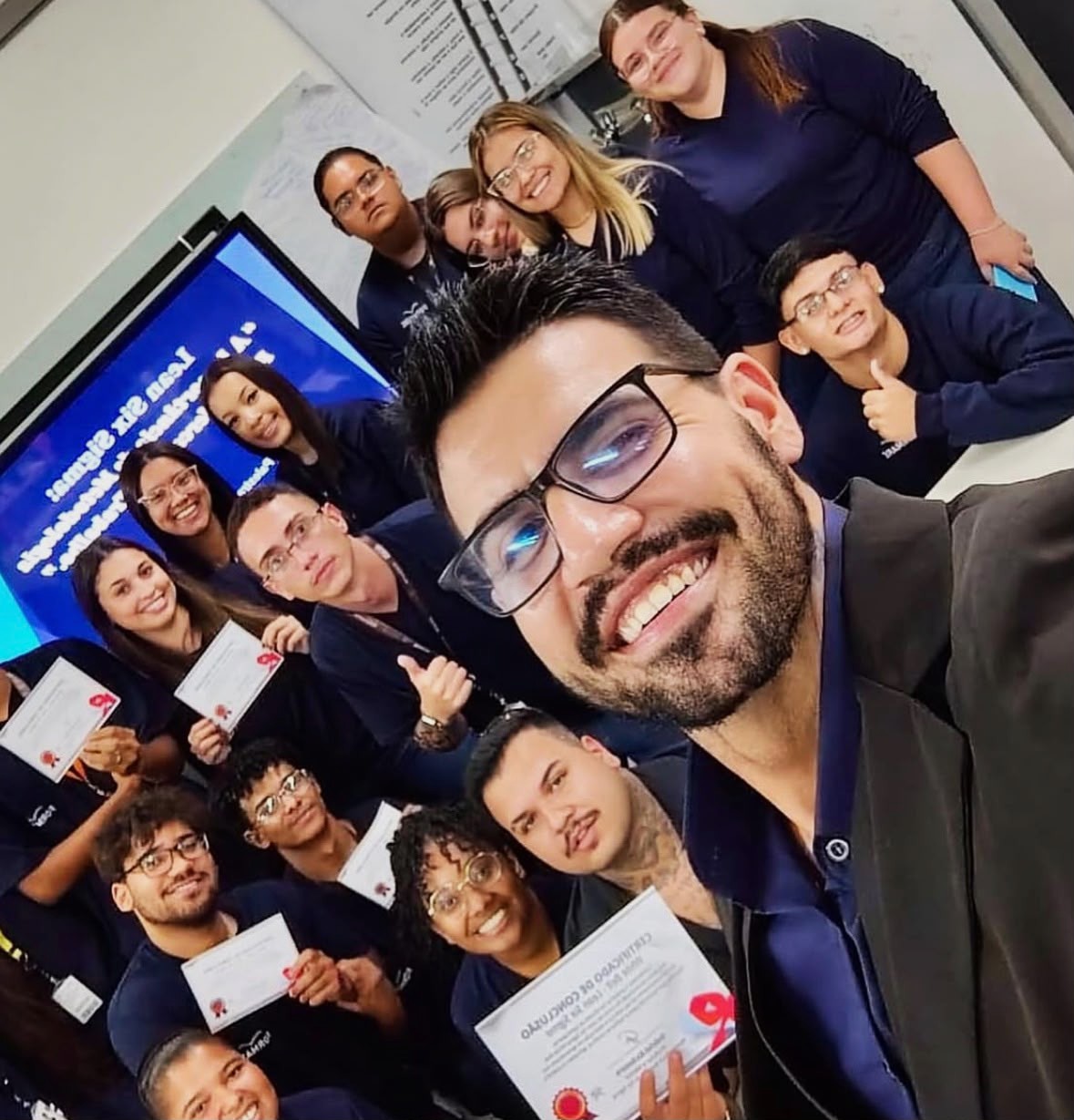 Palestra com turma de alunos
